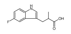 3-(5-氟-1H-吲哚-3-基)-2-甲基丙酸结构式
