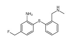 Benzenemethanamine, 2-[[2-amino-4-(fluoromethyl)phenyl]thio]-N-methyl结构式