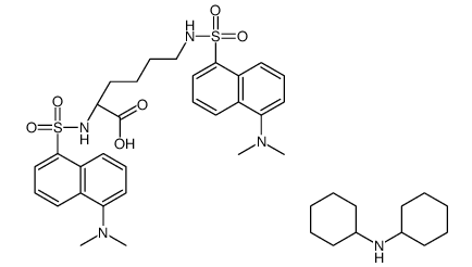 N2,N6-bis[[5-(dimethylamino)-1-naphthyl]sulphonyl]-L-lysine, compound with dicyclohexylamine (1:1)结构式