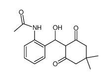 2-(2-acetylamino-α-hydroxy-benzyl)-5,5-dimethyl-cyclohexane-1,3-dione Structure