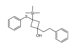 1-(2-phenylethyl)-3-phenylsulfanyl-3-trimethylsilylcyclobutan-1-ol Structure