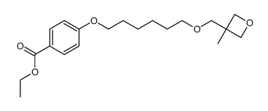 ethyl 4-[6-(3-methyloxetane-3-ylmethoxy)hexyloxy]benzoate结构式