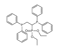 (1-diethoxyphosphoryl-2-diphenylphosphanylethyl)-diphenylphosphane结构式