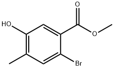 Methyl 2-bromo-5-hydroxy-4-methylbenzoate结构式