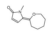 1-methyl-5-(oxepan-2-ylidene)pyrrol-2-one Structure