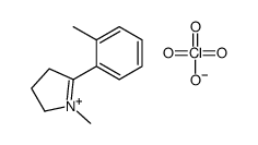1-methyl-5-(2-methylphenyl)-3,4-dihydro-2H-pyrrol-1-ium,perchlorate结构式