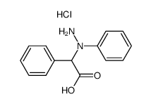 (RS)-α-(1-phenylhydrazino)phenylacetic acid hydrochloride结构式