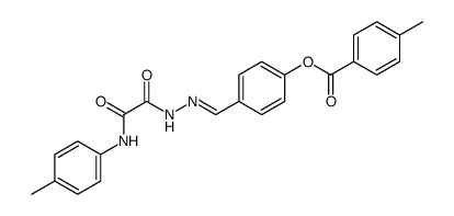 Benzoic acid, 4-methyl-, 4-[[2-[2-[(4-methylphenyl)amino]-2-oxoacetyl]hydrazinylidene]methyl]phenyl ester Structure