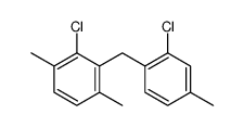 2-chloro-3-[(2-chloro-4-methylphenyl)methyl]-1,4-dimethylbenzene结构式