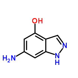 6-Amino-1H-indazol-4-ol结构式