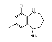 9-chloro-7-methyl-2,3,4,5-tetrahydro-1H-1-benzazepin-5-amine结构式