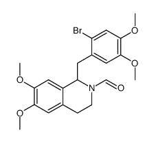 1-(2-Bromo-4,5-dimethoxy-benzyl)-6,7-dimethoxy-3,4-dihydro-1H-isoquinoline-2-carbaldehyde结构式