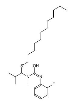 1-(1-dodecylsulfanyl-2-methylpropyl)-3-(2-fluorophenyl)-1-methylurea结构式