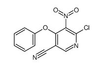 6-chloro-5-nitro-4-phenoxypyridine-3-carbonitrile Structure