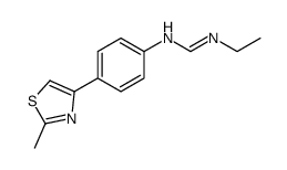 N'-ethyl-N-[4-(2-methyl-1,3-thiazol-4-yl)phenyl]methanimidamide结构式