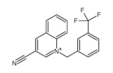 1-[[3-(trifluoromethyl)phenyl]methyl]quinolin-1-ium-3-carbonitrile Structure