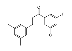 3'-CHLORO-3-(3,5-DIMETHYLPHENYL)-5'-FLUOROPROPIOPHENONE结构式