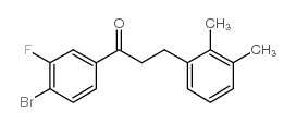 4'-BROMO-3-(2,3-DIMETHYLPHENYL)-3'-FLUOROPROPIOPHENONE structure