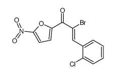 2-bromo-3-(2-chlorophenyl)-1-(5-nitrofuran-2-yl)prop-2-en-1-one结构式