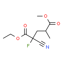 Pentanedioic acid, 2-cyano-2-fluoro-4-methyl-, 1-ethyl 5-methyl ester (9CI) Structure