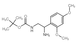 [2-amino-2-(2,4-dimethoxy-phenyl)-ethyl]-carbamic acid tert-butyl ester Structure