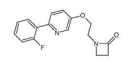 1-[2-[6-(2-fluorophenyl)pyridin-3-yl]oxyethyl]azetidin-2-one结构式