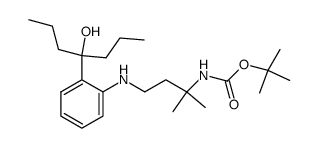 {3-[2-(1-hydroxy-1-propyl-butyl)-phenylamino]-1,1-dimethyl-propyl}-carbamic acid tert-butyl ester结构式