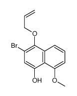 3-bromo-8-methoxy-4-prop-2-enoxynaphthalen-1-ol结构式