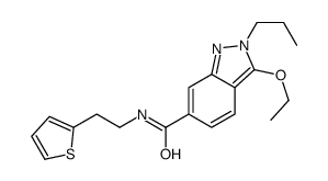 3-ethoxy-2-propyl-N-(2-thiophen-2-ylethyl)indazole-6-carboxamide结构式