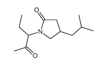 4-(2-methylpropyl)-1-(2-oxopentan-3-yl)pyrrolidin-2-one Structure