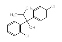1-(2-chlorophenyl)-1-(4-chlorophenyl)-2-methyl-propan-1-ol结构式