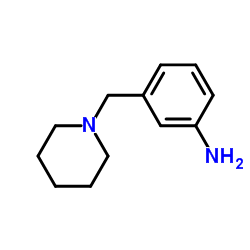 3-(哌啶-1-甲基)苯胺结构式