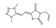 5-[2-(1,4-dimethyltetrazol-5-ylidene)ethylidene]-3-prop-2-enyl-2-sulfanylidene-1,3-thiazolidin-4-one Structure