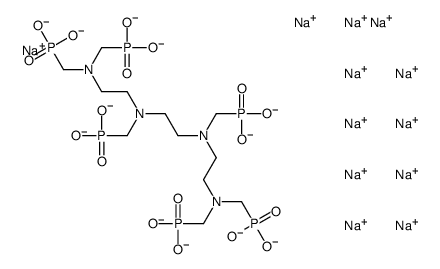 dodecasodium [ethane-1,2-diylbis[[(phosphonatomethyl)imino]ethane-2,1-diylnitrilobis(methylene)]]tetrakisphosphonate结构式