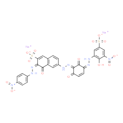 disodium 6-[[2,6-dihydroxy-3-[(2-hydroxy-3-nitro-5-sulphonatophenyl)azo]phenyl]azo]-4-hydroxy-3-[(4-nitrophenyl)azo]naphthalene-2-sulphonate picture