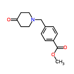 Methyl 4-[(4-oxo-1-piperidinyl)methyl]benzoate structure