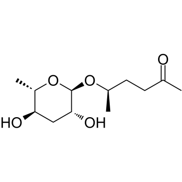 (R)-5-(((2R,3R,5R,6S)-3,5-dihydroxy-6-methyltetrahydro-2H-pyran-2-yl)oxy)hexan-2-one picture