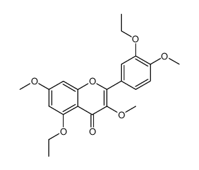 3,7,4'-trimethyl-5,3'-diethylquercetin结构式