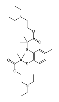 2-(diethylamino)ethyl 2-[2-[1-[2-(diethylamino)ethoxy]-2-methyl-1-oxopropan-2-yl]sulfanyl-4-methylphenyl]sulfanyl-2-methylpropanoate结构式