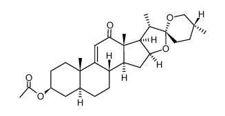 Δ9(11)22-isoallospirosten-3β-ol-12-one-3-acetate Structure