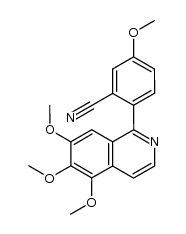 1-(2'-cyano-4'-methoxyphenyl)-5,6,7-trimethoxyisoquinoline Structure