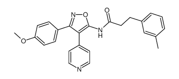 3-(4-methoxyphenyl)-5-[3-(3-methylphenyl)propionylamino]-4-(4-pyridyl)isoxazole结构式