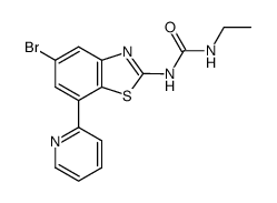 1-(5-bromo-7-pyridin-2-yl-benzothiazol-2-yl)-3-ethylurea Structure