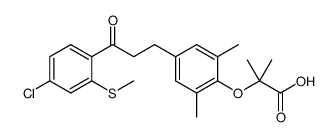 2-(4-(3-(4-chloro-2-(methylthio)phenyl)-3-oxo-propyl)-2,6-dimethylphenoxy)-2-methylpropanoic acid Structure