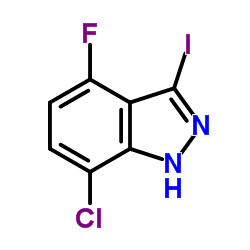 7-Chloro-4-fluoro-3-iodo-1H-indazole structure