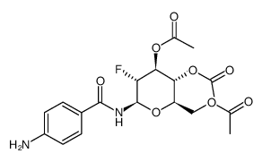4-amino-N-(3,4,6-tri-O-acetyl-2-deoxy-2-fluoro-β-D-glucopyranosyl)benzamide结构式