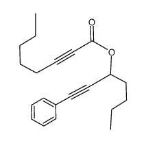 1-phenylhept-1-yn-3-yl oct-2-ynoate结构式