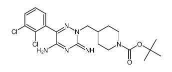 1,1-dimethylethyl 4-[5-amino-6-(2,3-dichlorophenyl)-2,3-dihydro-3-imino-1,2,4-triazin-2-ylmethyl]piperidine-1-carboxylate Structure