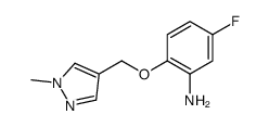 5-Fluoro-2-[(1-methyl-1H-pyrazol-4-yl)methoxy]aniline结构式