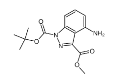 1-tert-butyl 3-methyl 4-amino-1H-indazole-1,3-dicarboxylate结构式